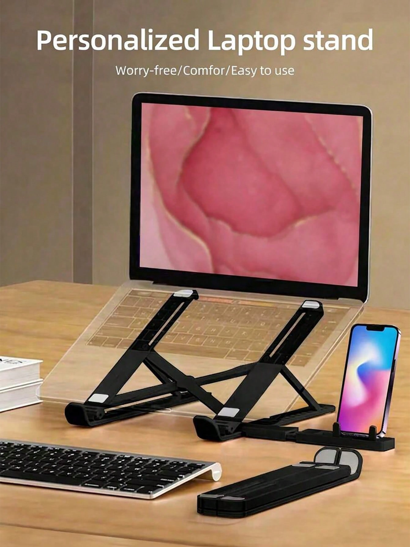 Cooling Stand Tablet - 1-pack Black Foldable Portable Laptop Tablet