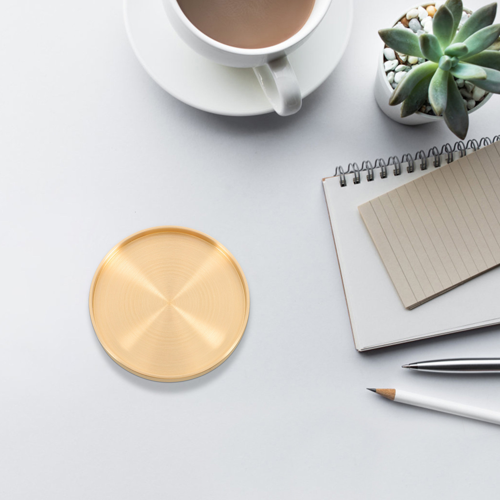Brass Coaster Unique Round Met - đánh giá và giá Office Table Accessories Unique
