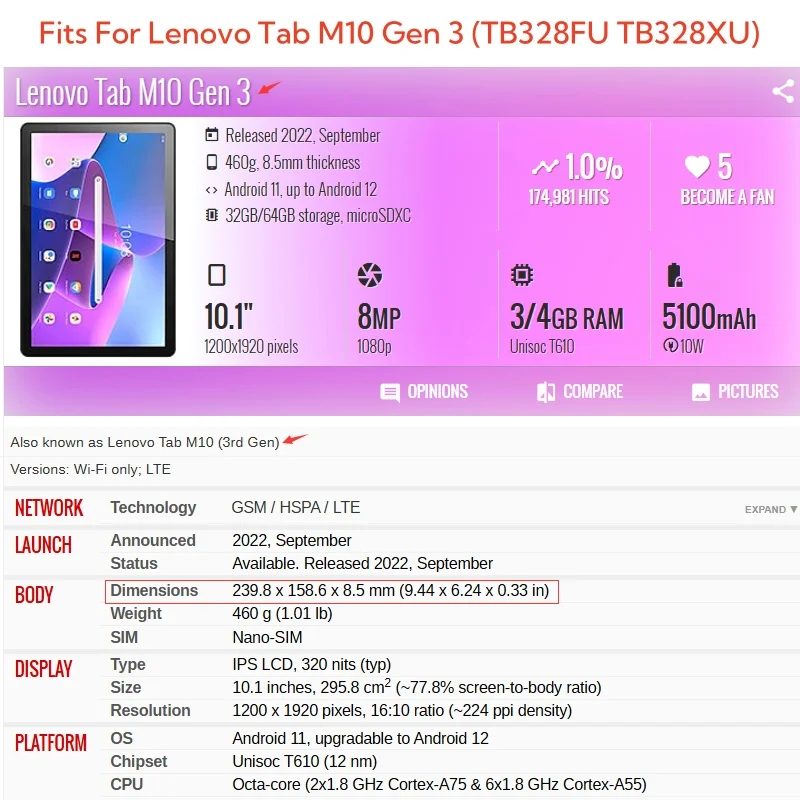 Capa For Lenovo Tab M10 3rd Ge - đánh giá và giá Tablet Accessories Lenovo