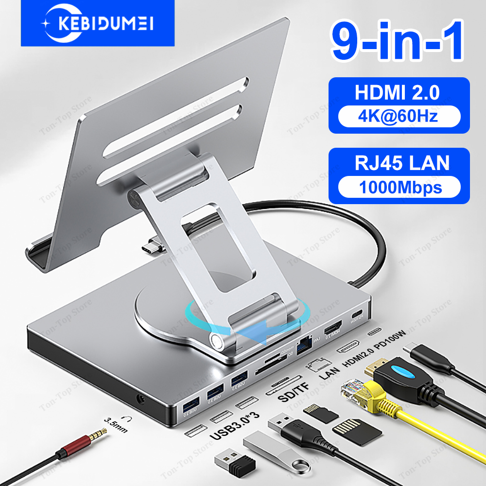 KEBIDUMEI 9-in-1 Rotable Table - đánh giá và giá Hdmi Adapter Tablet