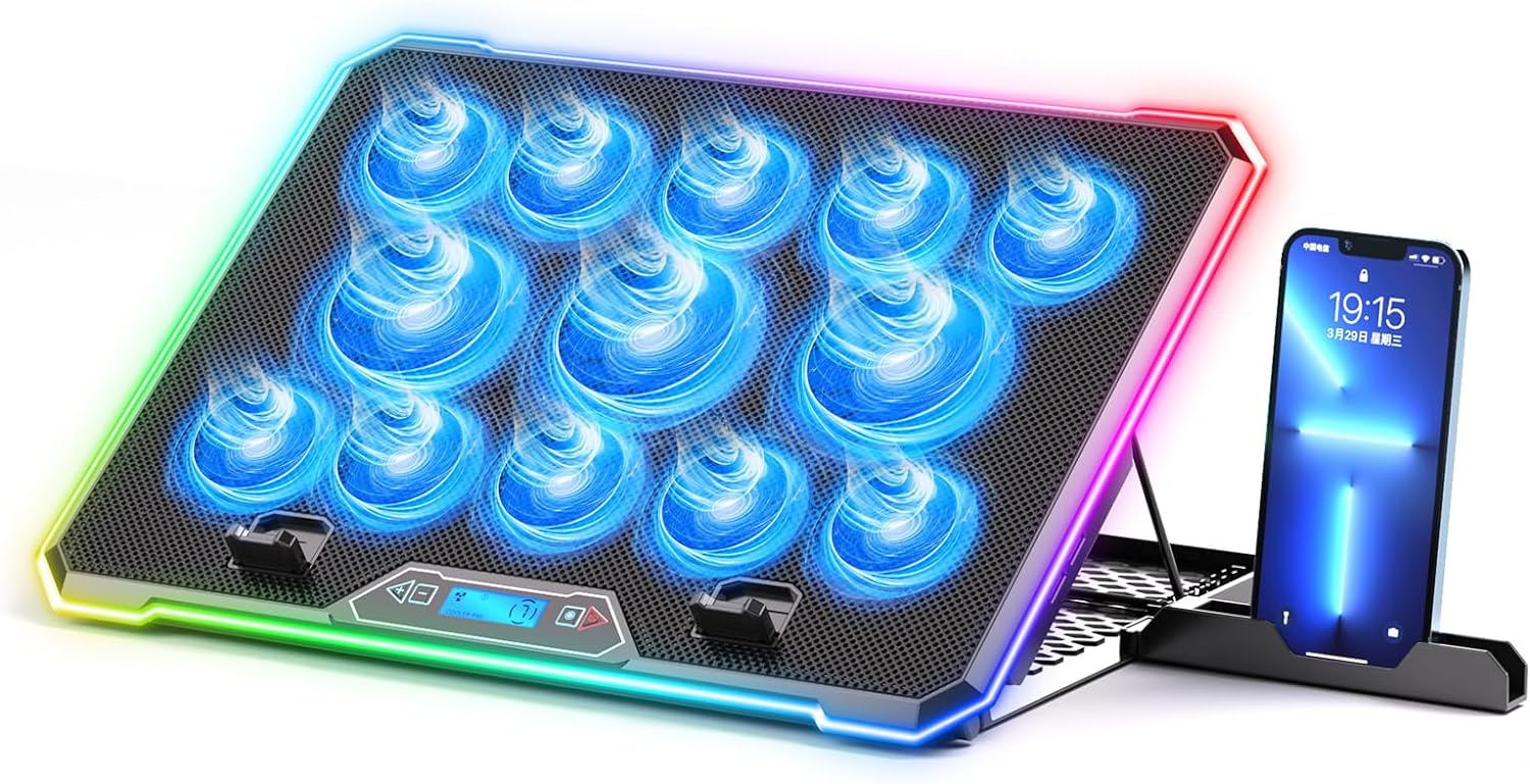 RGB Laptop Cooling Pad Gaming  - đánh giá và giá Cooling Stand Tablet