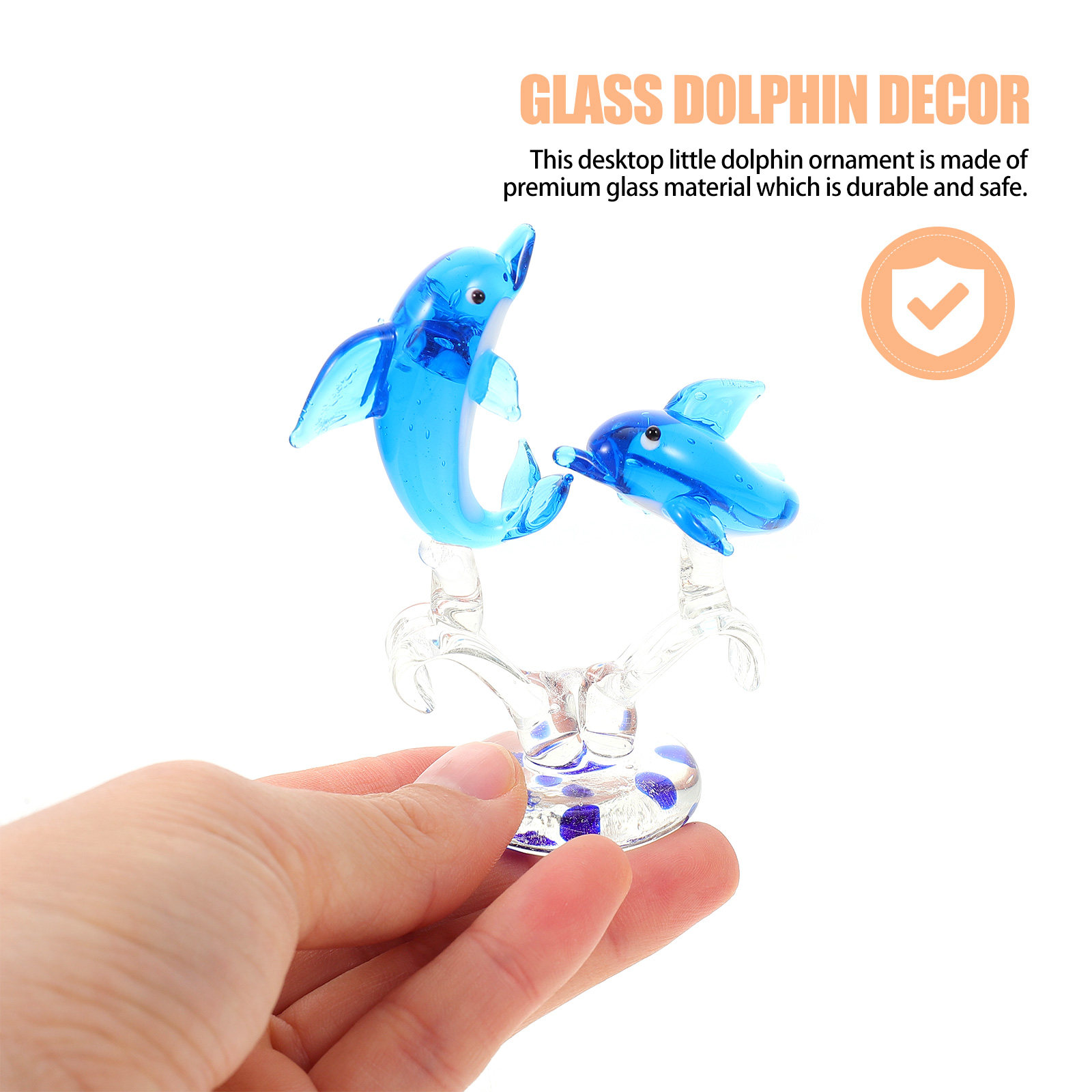 Exquisite Glass Dolphin Statue - đánh giá và giá Office Table Accessories Unique