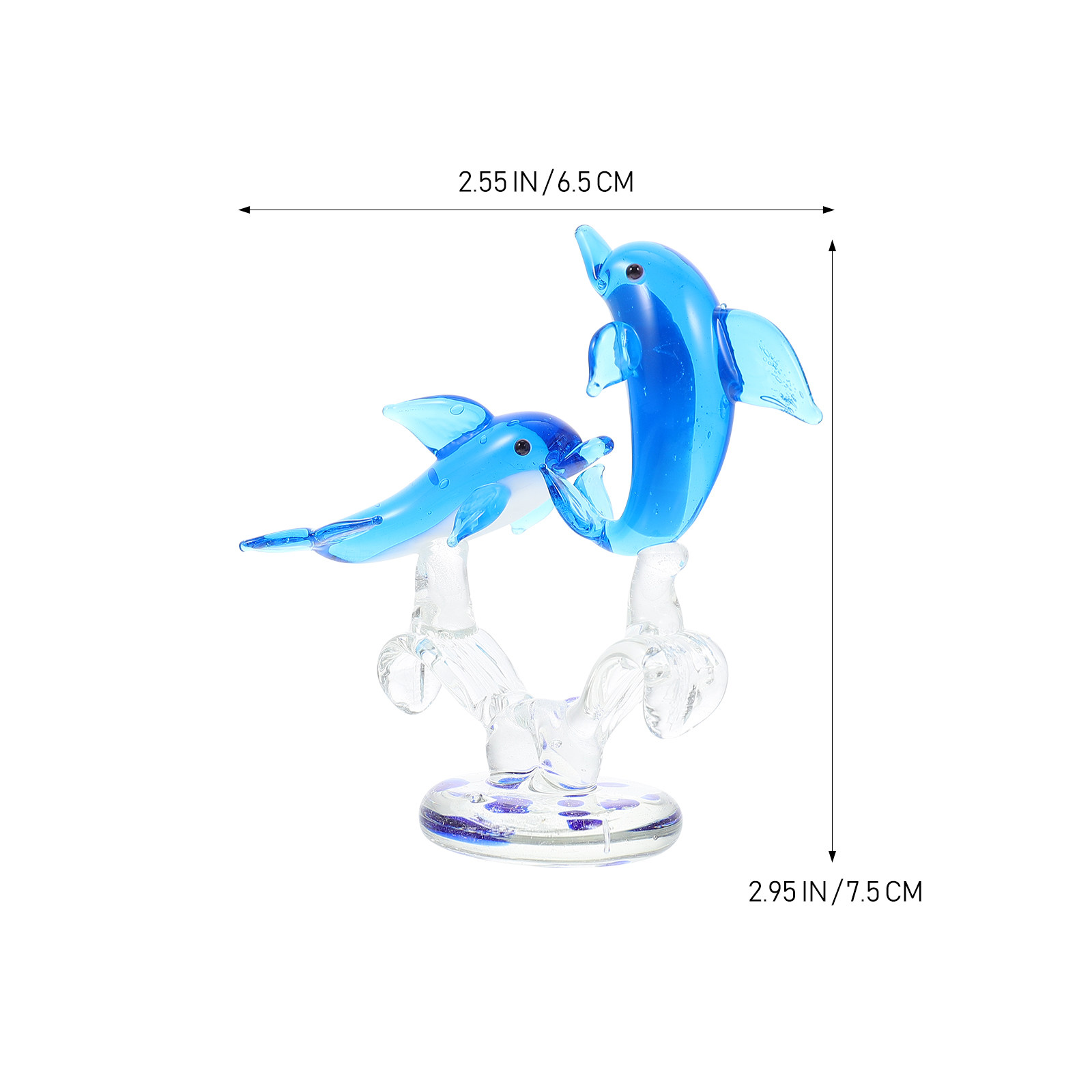 Exquisite Glass Dolphin Statue - đánh giá và giá Office Table Accessories Unique