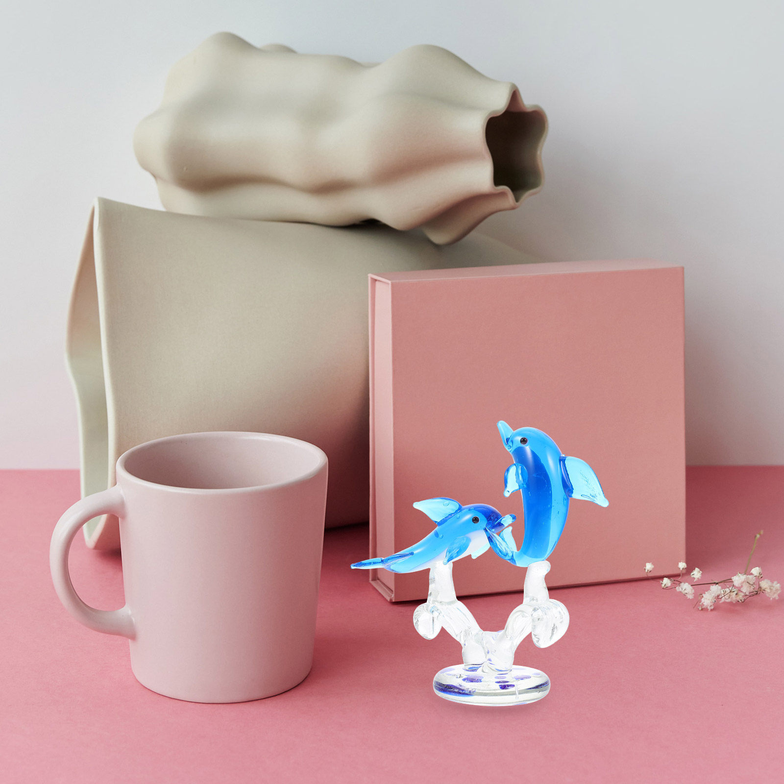 Exquisite Glass Dolphin Statue - đánh giá và giá Office Table Accessories Unique
