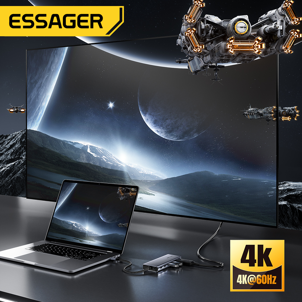 Essager USB C Hub With M.2 SSD - đánh giá và giá Hdmi Adapter Tablet