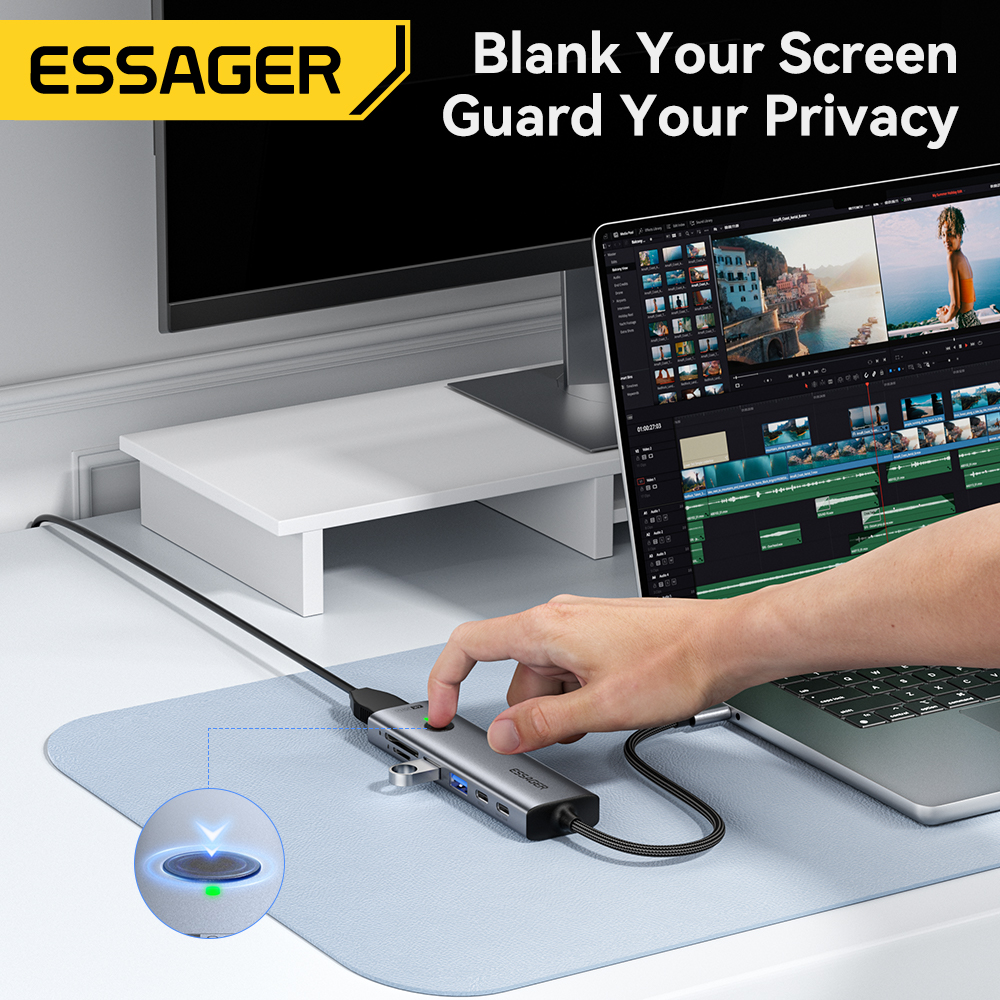 Essager USB C HUB 4K 7-in-1 Ty - đánh giá và giá Hdmi Adapter Tablet