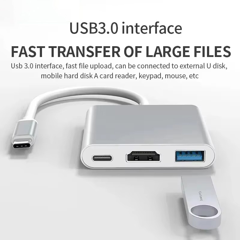 3 In 1 Type C to HDMI-compatib - đánh giá và giá Hdmi Adapter Tablet